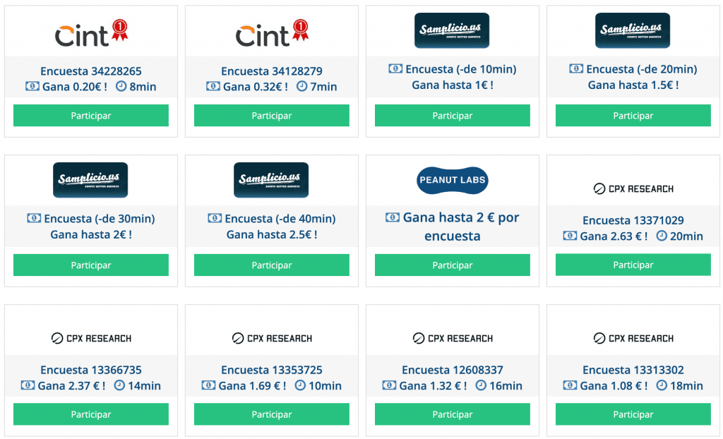 encuestas pagadas