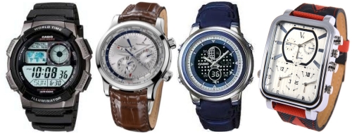 Reloj de pulsera con hora mundial